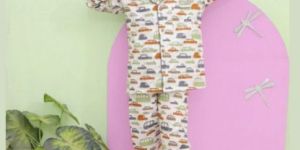 Girls Racing Car Print Night Suits