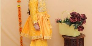 Girls Sunny Bandhej Sharara Suits
