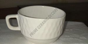 Brick Pattern Ceramic Tea Cup