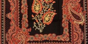 Multicolor Stone Work Embroidery Acrylic Shawl