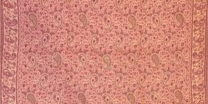 Peach Printed Viscose Ladies Shawl
