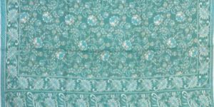 Sea Green Viscos Wool Embroidery Shawls