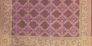 Women Purple Viscose Embroidered Shawl