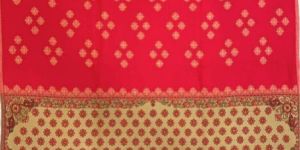 Women Red Acrylic Wool Stone Work Shawl