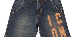 LEO Stretch Denim Fashion Bermuda Boys Shorts - Rust Tint