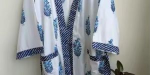 Women Cotton Long Kimono Bath Robe