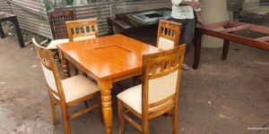 4 Seater Asam Teak Wood Dining Table Chair