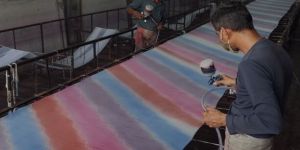 Spray Paint Pattern Curtain Fabric