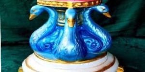 Peacock Fiber Flower Pot