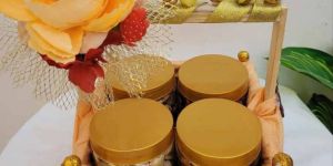 Wooden Dy Fruit Tray Jar Set