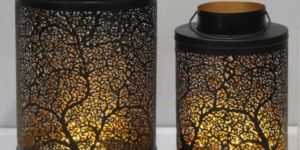 Enchanted Forest Black & Gold Lantern Set