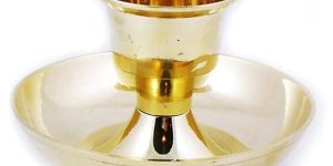 Polished Gold Brass Taper Candle Holder