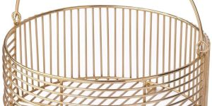 Golden Iron Wire Fruit Basket