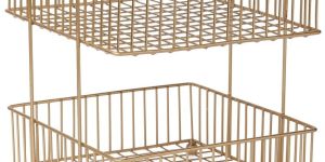 Iron 2 Tier Bowl Basket