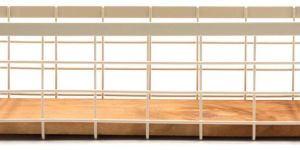 Iron Wire Basket With Wooden Base