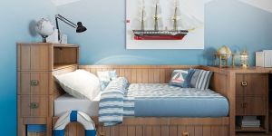 Kids Room Single Cot Bed With Storage