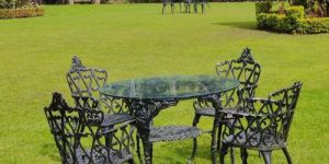 Cast Iron Garden Chair Table Set