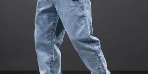 Mens Blue Regular Fit Denim Jeans