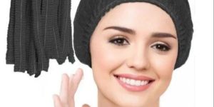 Nonwoven Bouffant Cap Black 21 Inches