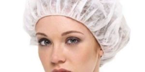 White Disposable Bouffant Cap 16 Inches