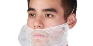 White Nonwoven Disposable Beard Cap