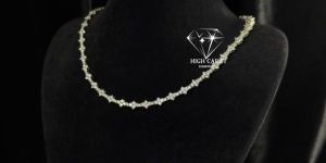 Antique Round Cut Diamond Dainty Minimalist Chain