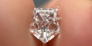 Pentagon Cut Antique White Colorless Loose Diamond