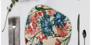 abstract floral designer table place mat