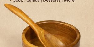 acacia soup spoon bowl set