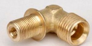 Golden Brass 90 Male Pipe Elbow with Flange