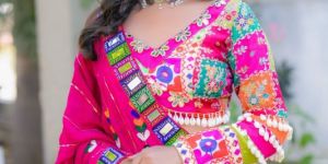 Women's Multi Color Navratri Mirror Work Lehenga Choli