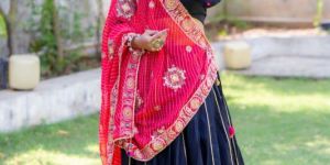 Women's Traditional Embroidered Ghagra Choli with Dupatta