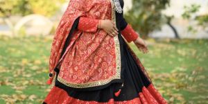 Women's Traditional Navratri Special Mirror Work Lehenga Choli