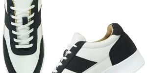 Mens M1060 Black & White Synthetic Casual Shoes