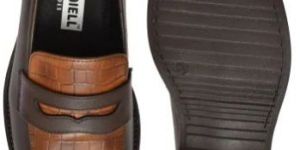 Mens SE1004 Brown Leather Loafer Shoes