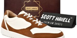 Mens SE1025 White & Brown Synthetic Casual Shoes