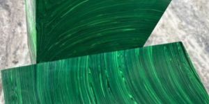 synthetic malachite rough block slab