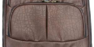 4 Wheel Leather Trolley Bag