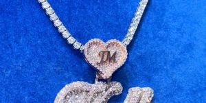 Custome Kelly Moissanite Letter Pendant