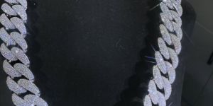 Luxury Moissanite Sterling Silver Men Chain