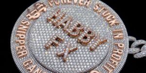 Round Hip Hop Sterling Silver Pendant