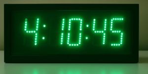 Digital Clock (16 X 6 Inch Green)