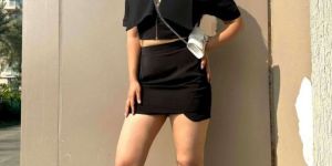 Ladies Mira Black Co Ord Dress