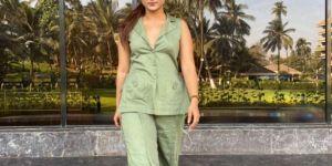 Ladies Olive Green Dress