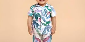alamco kids soft cotton floral kids night suit