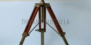 Designer Marine Floor Lamp with Wooden Tripod Stand