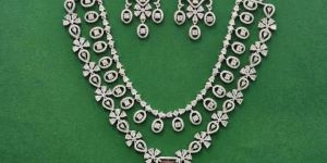 Women American Diamond Necklace Set
