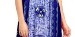 Printed Blue Pure Cotton Nighty