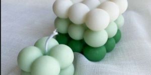 Soy Wax Cube Green Bubble Candle