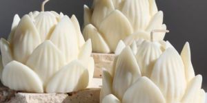Soy Wax White Lotus Flower Candle